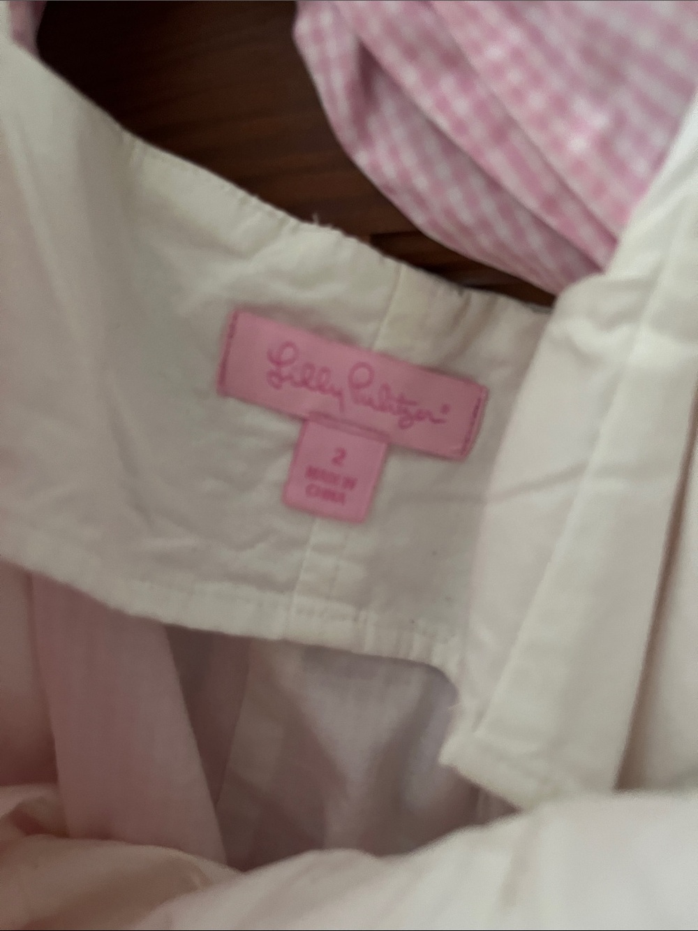 Lilly Pulitzer Pink Gingham Button-Front Dress - Picture 2 of 2